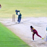 Players in action during the fourthT20I match between Pakistan and West Indies Women’s Cricket Team at National Bank Stadium