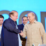 Prime Minister Muhammad Shehbaz Sharif congratulates former Prime Minister Muhammad Nawaz Sharif on being elected unopposed as President of PML-N