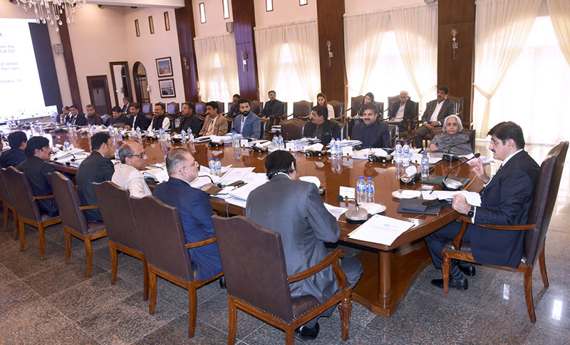 Sindh Chief Minister , Syed Murad Ali Shah presides over cabinet meeting at CM House