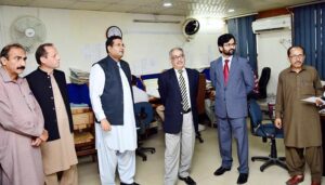 Mr. Ahmar Ellahi, Accountant General of Pakistan Revenues along with senior officers visiting all sections of the AGPR.