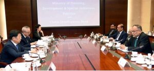 Federal Minister for Planning, Development and Special Initiative Prof. Ahsan Iqbal meeting with representatives of China Development Bank (CDB).