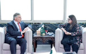 US Ambassador to Pakistan Mr. Donald Blome calls on Minister of State for IT and Telecommunication Ms. Shaza Fatima Khawaja.