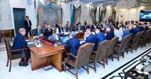Prime Minister Muhammad Shehbaz Sharif in a meeting with representatives of Chinese companies working in Pakistan.