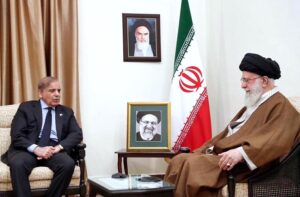Prime Minister Muhammad Shehbaz Sharif meets the Supreme Leader of Iran, Ayatollah Seyyed Ali Khamenei, the Leader of Islamic Revolution.