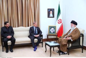 Prime Minister Muhammad Shehbaz Sharif meets the Supreme Leader of Iran, Ayatollah Seyyed Ali Khamenei, the Leader of Islamic Revolution.