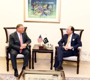 Federal Minister for Finance & Revenue Senator Muhammad Aurangzeb was called on by the Ambassador of USA to Pakistan H.E. Mr. Donald Blome.
