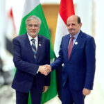 Deputy Prime Minister and Foreign Minister Senator Mohammad Ishaq Dar meets with Foreign Minister of the Republic of Yemen, Dr. Shaya Mohsen Al-Zindani on the sidelines of the 15th Islamic Summit, in Banjul