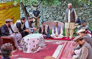 Chief Minister Gilgit-Baltistan Haji Gulbar Khan offers a heartfelt dua on the passing of Minister of Information GB Eiman Shah's sister, sharing in the grief and offering condolences.