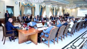 Prime Minister Muhammad Shehbaz Sharif chairs a meeting of the Federal Cabinet.
