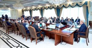 Prime Minister Muhammad Shehbaz Sharif chairs a meeting of the Federal Cabinet.