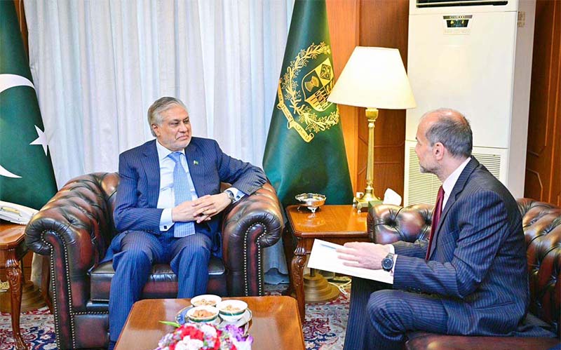 Ambassador of Switzerland, Georg Steiner called on the Deputy Prime Minister and Foreign Minister Senator Mohammad Ishaq Dar at Ministry of Foreign Affairs