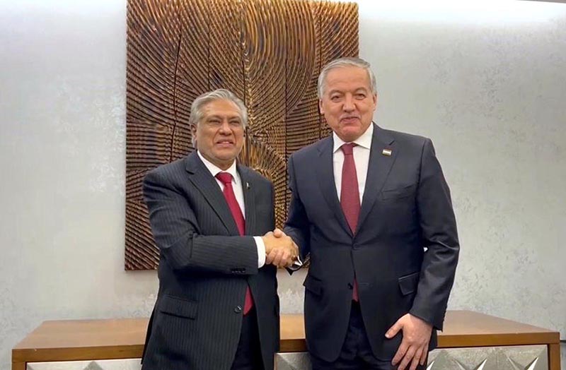Deputy Prime Minister and Foreign Minister of Pakistan Senator Mohammad Ishaq Dar held a bilateral meeting with Foreign Minister of Tajikistan Sirojiddin Muhriddin, on the sidelines of SCO Council of Foreign Ministers Meeting.