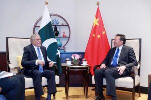 Deputy Prime Minister and Foreign Minister, Senator Mohammad Ishaq Dar holds a luncheon meeting with Chairman of China International Development Cooperation Agency (CIDCA) Luo Zhaohui.