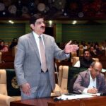 Sindh Chief Minister Syed Murad Ali Shah speaks on the floor of the Sindh Assembly