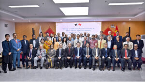 Consul General of the People’s Republic of China in Karachi, Yang Yundong addressing during seminar in celebration of 73rd Anniversary of China-Pakistan Diplomatic Relations at Consulate General of China.