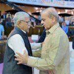 Prime Minister Muhammad Shehbaz Sharif interacting with the families of Martyrs at an event commemorating the unfortunate riots of 9 May 2023