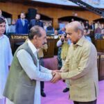 Prime Minister Muhammad Shehbaz Sharif interacting with the families of Martyrs at an event commemorating the unfortunate riots of 9 May 2023