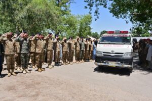 Funeral of Hassan Khel IBO martyrs held at Peshawar Garrison