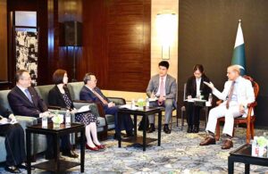 President of China Exim Bank Dr. Wu Fulin calls on Prime Minister Muhammad Shehbaz Sharif.