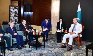 Chairman China International Development Cooperation Agency Luo Zhaohui calls on Prime Minister Muhammad Shehbaz Sharif.