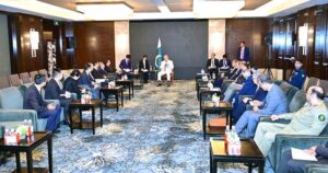 Chairman China International Development Cooperation Agency Luo Zhaohui calls on Prime Minister Muhammad Shehbaz Sharif.