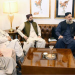 Delegation of Member National Assembly belonging to Balochistan led by Federal Minister for Commerce Jam Kamal Khan in a meeting with Speaker National Assembly Sardar Ayaz Sadiq at Parliament House