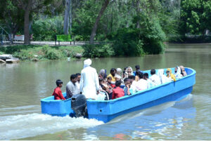 Visitors enjoy boat ride at Gutwala Park on the 3rd day of Eid-ul-Adha holidays