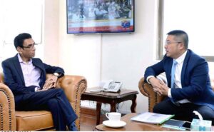 Vice CEO Huawei Pakistan, Ray Yu called on Federal Minister for Science and Technology Dr. Khalid Maqbool Siddiqui.