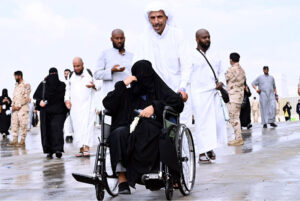 Pilgrims are going to Jamarat for throw stones at Satan