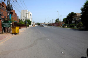 A deserted view of road due to Eid-ul-Adha holidays