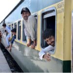 People departing back to the city at Railway Station after spending Eid-ul-Azha holidays at their hometowns