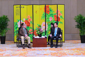 Prime Minister Muhammad Shehbaz Sharif meets Party Secretary of Shaanxi Province Zhao Yide.