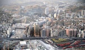 MAKKAH AL MUKARRAMAH: June 13 – An attractive view of Makkah Al Mukarramah City through rooftop of Clock Tower.
