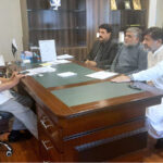 The delegation of All Pakistan Fertilizer Dealers Association (APFDA) calls on the Federal Minister for Industries and Production Rana Tanveer Hussain