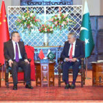 Deputy Prime Minister and Foreign Minister Senator Mohammad Ishaq Dar in a meeting with Minister of the International Department of the Central Committee of the Communist Party of China (IDCPC), Liu Jianchao