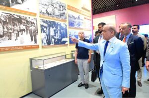 Prime Minister Muhammad Shehbaz Sharif visits Shenzhen Exhibition Museum.