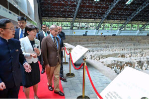 Prime Minister Muhammad Shehbaz Sharif visits different sections of Terracotta Warriors Museum.
