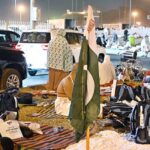 Pilgrims spend the night under the open sky in the field of Muzdalifah on the occasion of Hajj 2024