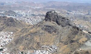A beautiful aerial view Makkah Highway through a helicopter flight