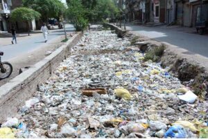 The garbage-choked nullah near Hajiabad in the city demands immediate attention. Its polluted waters are a threat to the environment. Urgent action from authorities is crucial.