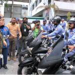 CTO Amara Athar giving instructions to Traffic Response Unit (TRU) about under age drivers and violation of line stem key at Jail Road