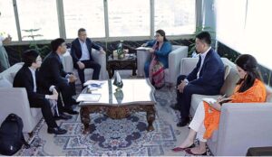 Delegation of technology company ZTE called on Minister of State for IT and Telecommunication Ms. Shaza Fatima Khawaja.