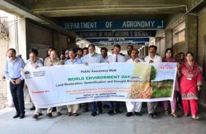 UAF faculty members and students are participating in a walk to mark the World Environment Day organized by the Institute of Soil and Environmental Sciences University of Agriculture Faisalabad (UAF).