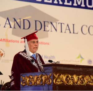 Deputy Prime Minister and Foreign Minister Senator Mohammad Ishaq Dar, delivering remarks as Chief Guest at the 1st Convocation Ceremony of HBS Medical and Dental College