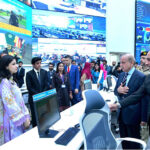 Prime Minister Muhammad Shehbaz Sharif meets the staff of the National Emergencies Operation Centre