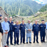 Group photo of Deputy Prime Minister and Foreign Minister Senator Mohammad Ishaq Dar with Chinese engineers and Pakistani team during his visit to Jagran-2 Hydropower Plant under construction in Neelum District, Azad Jammu and Kashmir