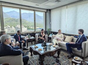 Minister of State for IT and Telecommunication Ms. Shaza Fatima Khawaja in a meeting with Google delegation