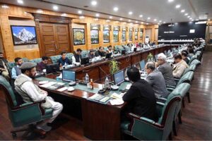 Chief Minister Gilgit-Baltistan Haji Gulbar Khan presiding over the cabinet meeting regarding the approval of budget of 2024-25 of Gilgit-Baltistan