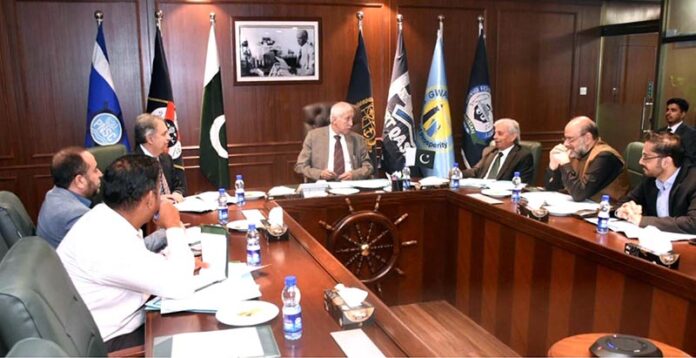 A meeting of the Committee to assess and facilitate the reconstitution of Board of Korangi Fisheries Harbour Authority (KoFHA) held under the Chairmanship of Federal Minister for Maritime Affairs Qaiser Ahmed Sheikh. Federal Minister for Industries & Production Rana Tanveer Hussain and Federal Minister for Commerce Jam Kamal also present as members of the committee