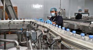 Workers busy in packing zamzam water in Zamzama Factory for distributing among the hujjaj at Zaidiah.